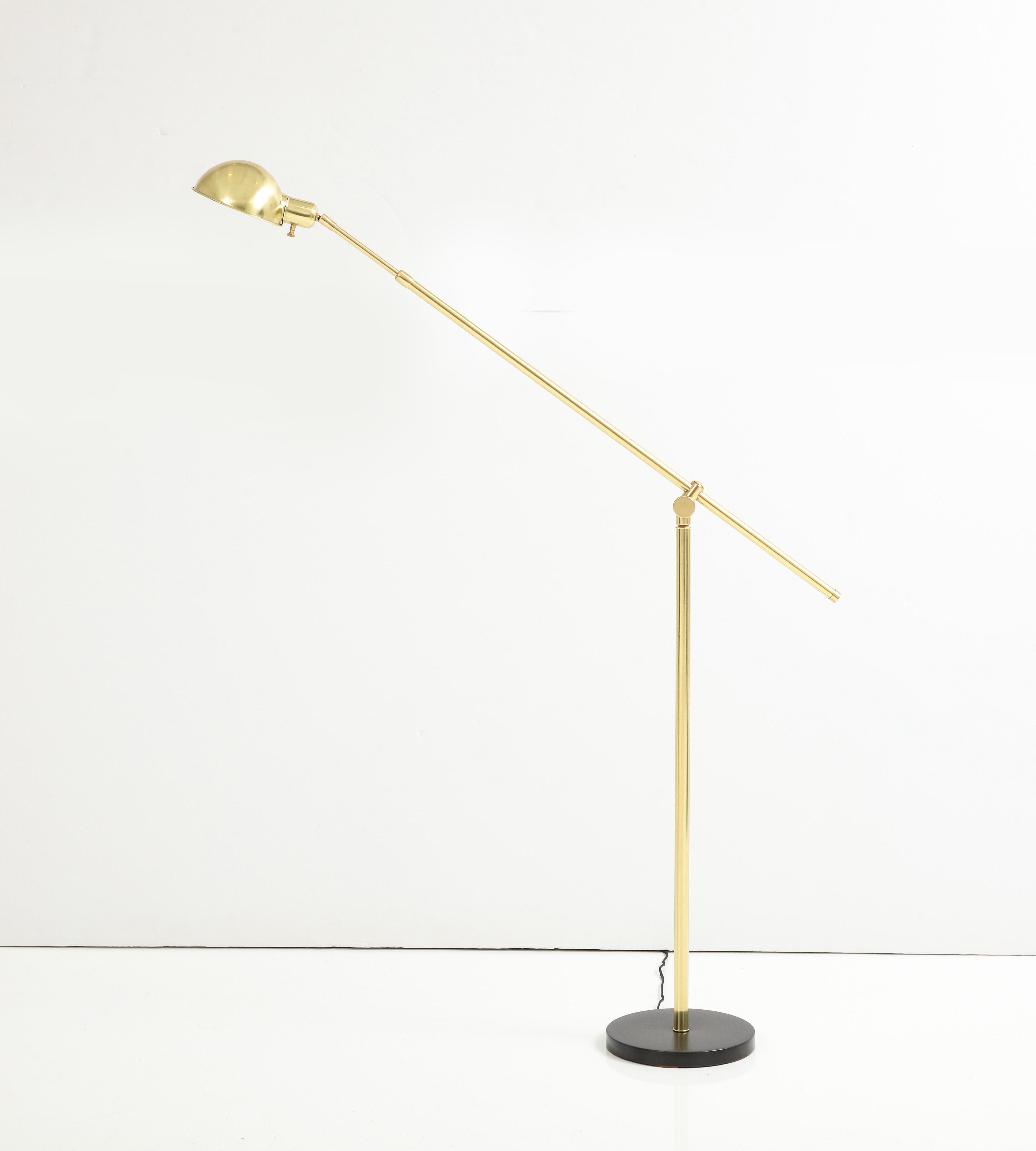 Florian Schulz Adjustable Brass Floor Lamp For Sale 1