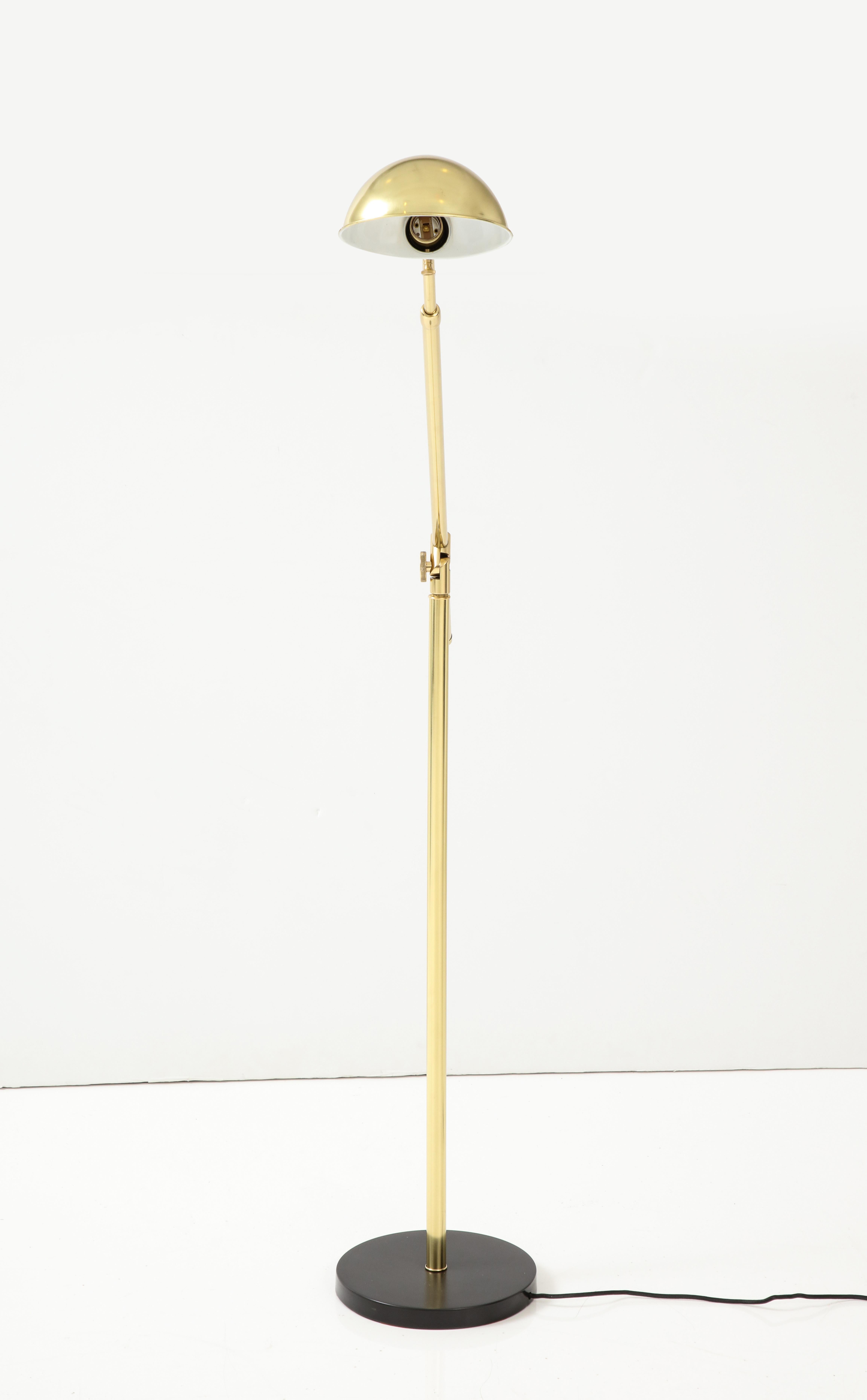 Florian Schulz Adjustable Brass Floor Lamp For Sale 2
