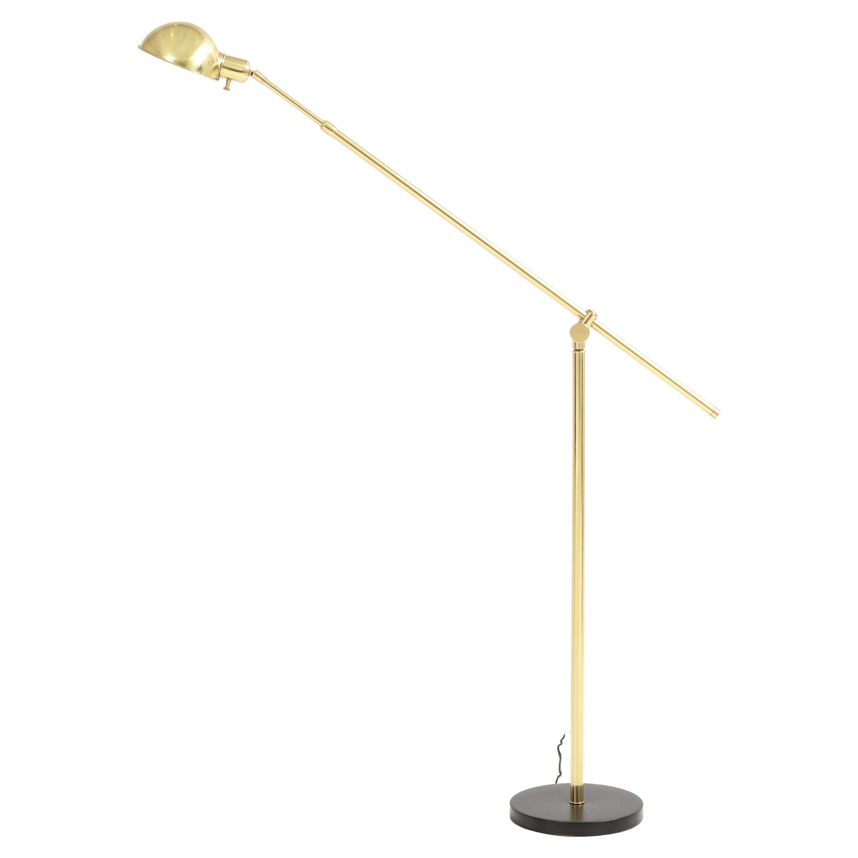 Florian Schulz Adjustable Brass Floor Lamp For Sale