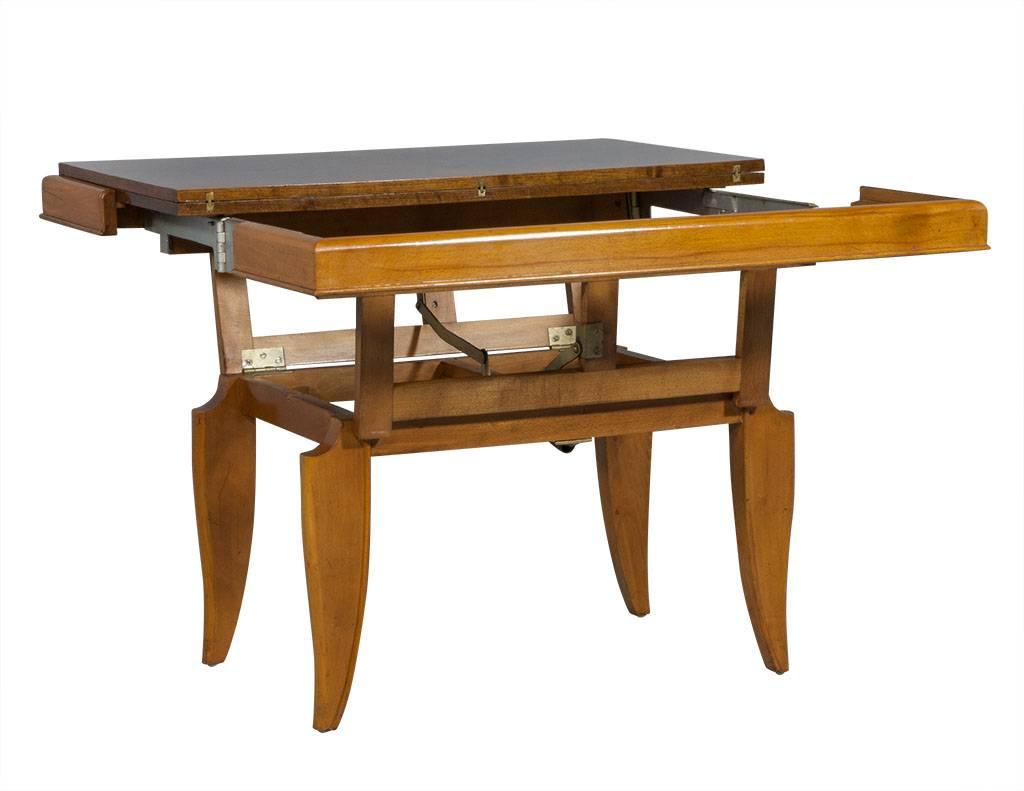 Art Deco Adjustable Cocktail Table to Dining Table In Good Condition For Sale In North York, ON