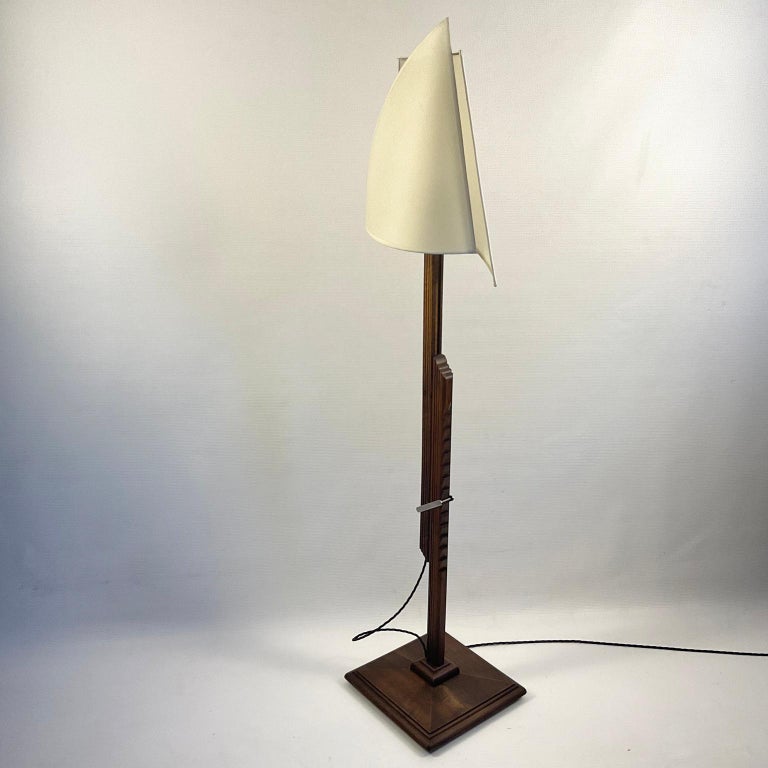 1930s Floor Lamp "Crémaillère" in the Pierre Chareau Style at 1stDibs