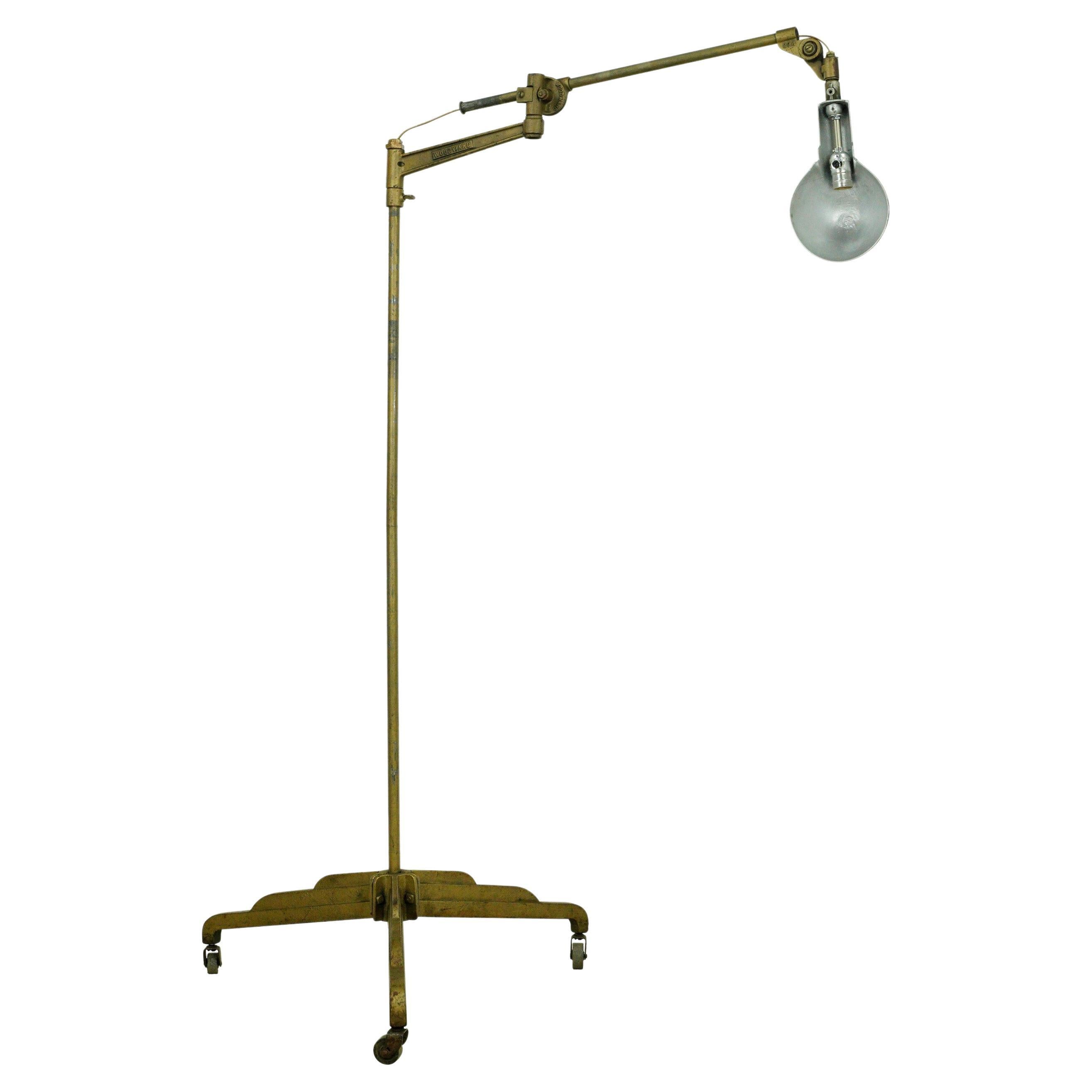 Art Deco Adjustable Floor Lamp Woodward Machine Co. Detroit  For Sale