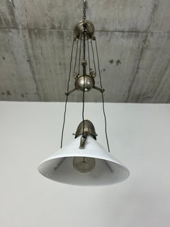 Art deco adjustable hanging lamp
