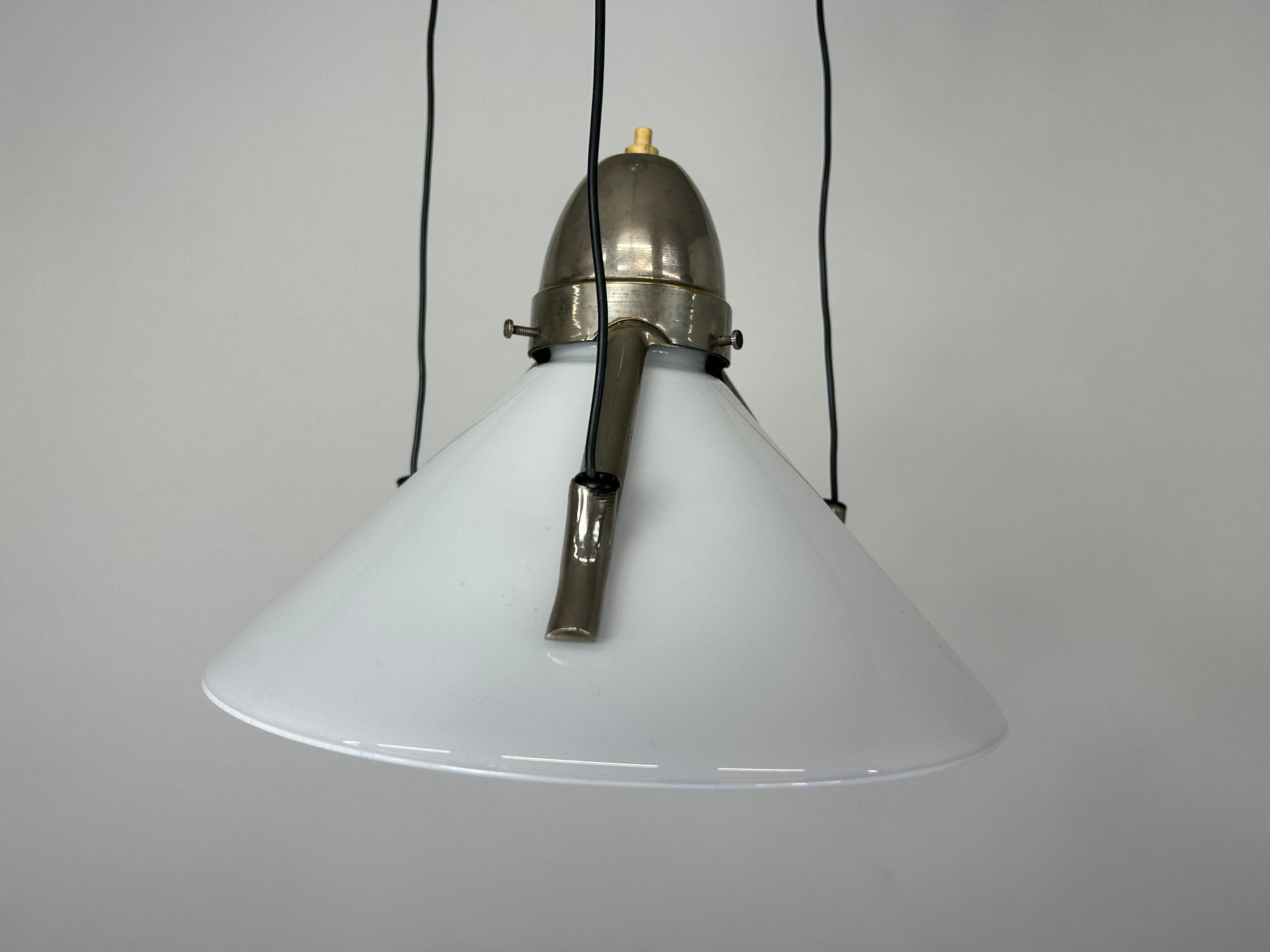 Slovak Art deco adjustable hanging lamp For Sale