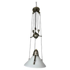 Vintage Art deco adjustable hanging lamp