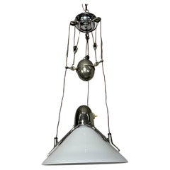 Art deco adjustable hanging lamp