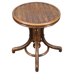 Art Deco Adjustable Piano Stool by Fischel, Czechoslovakia 1930s