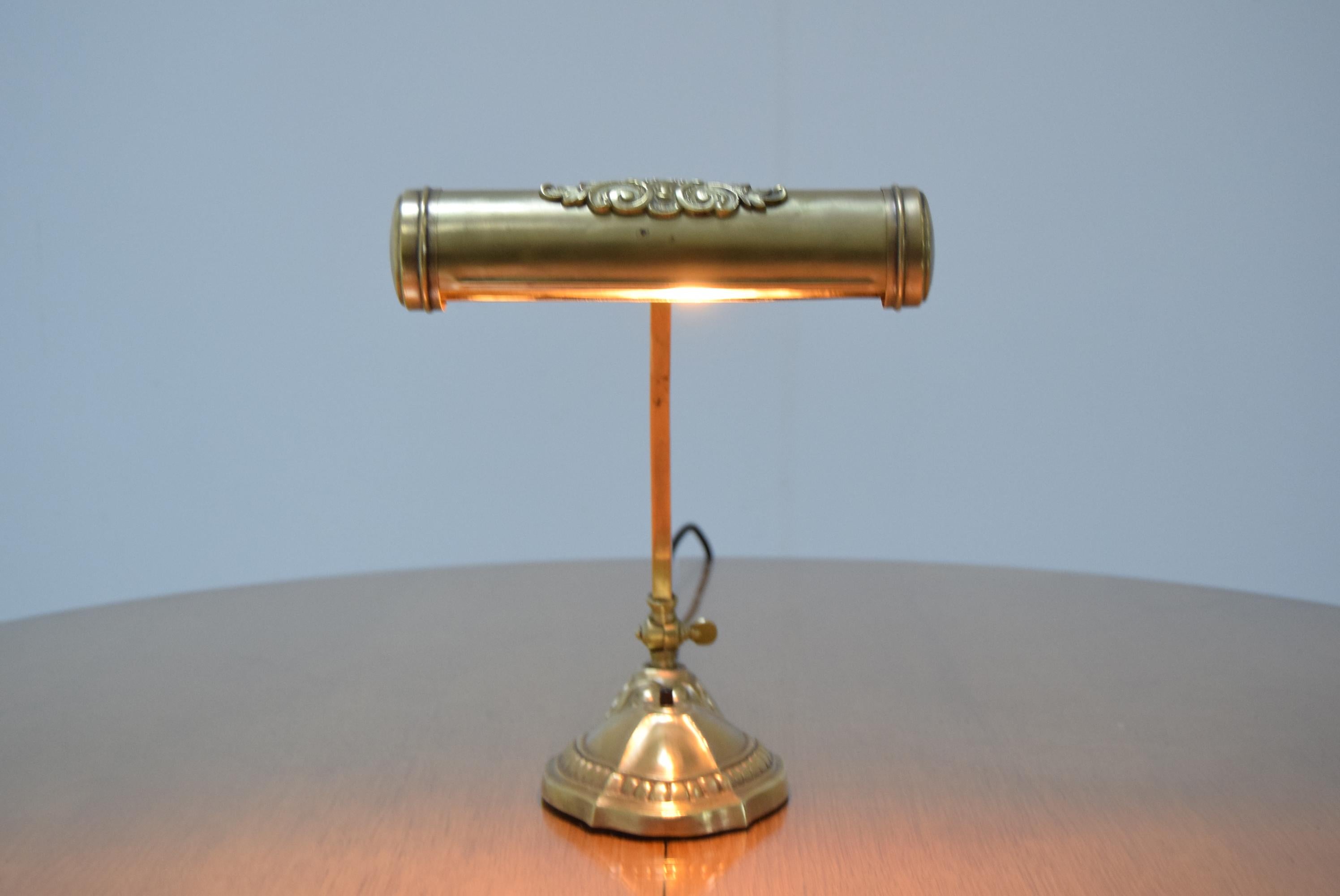 Verstellbare Art-déco-Tischlampe, 1930er-Jahre im Angebot 4