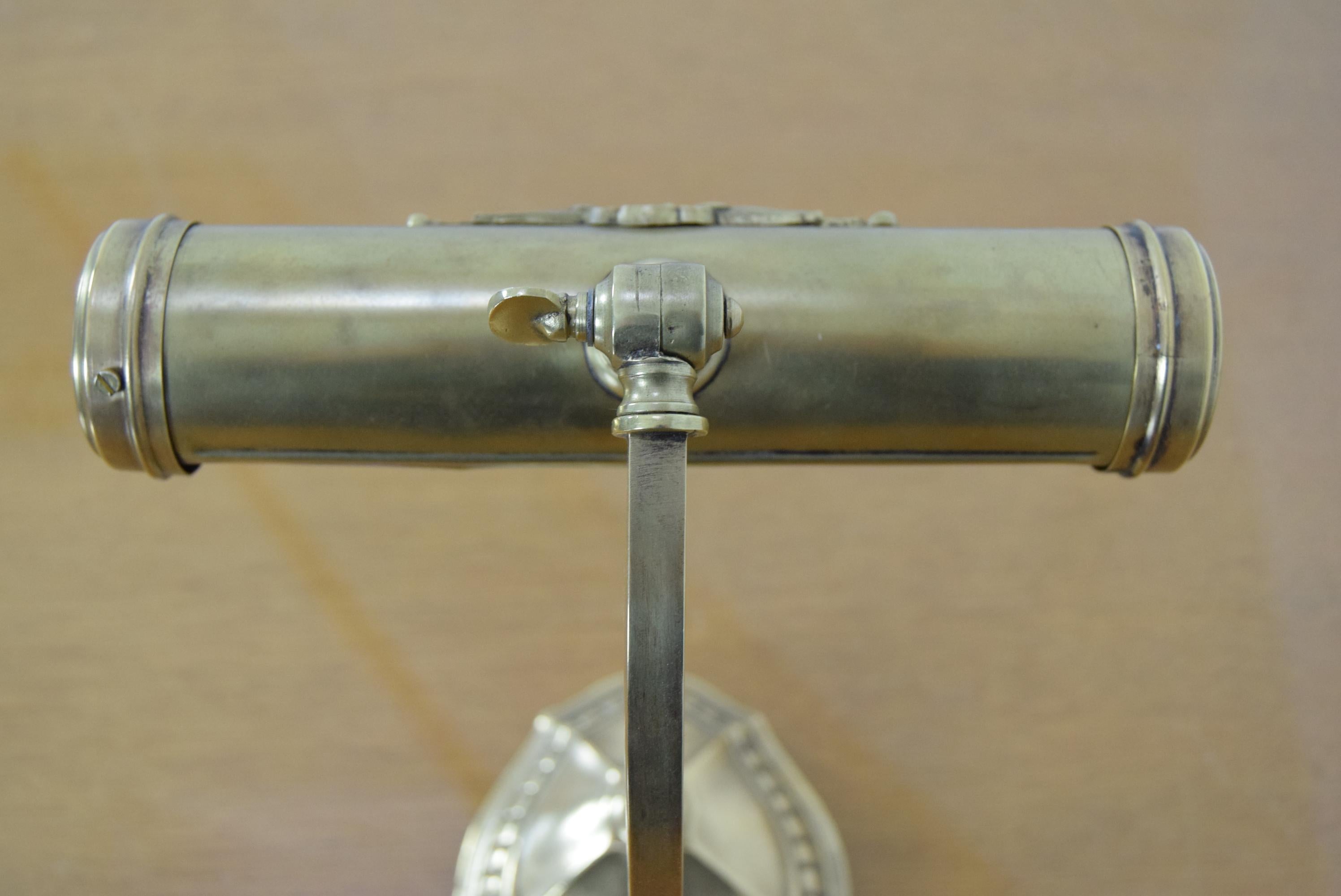 Verstellbare Art-déco-Tischlampe, 1930er-Jahre (Messing) im Angebot