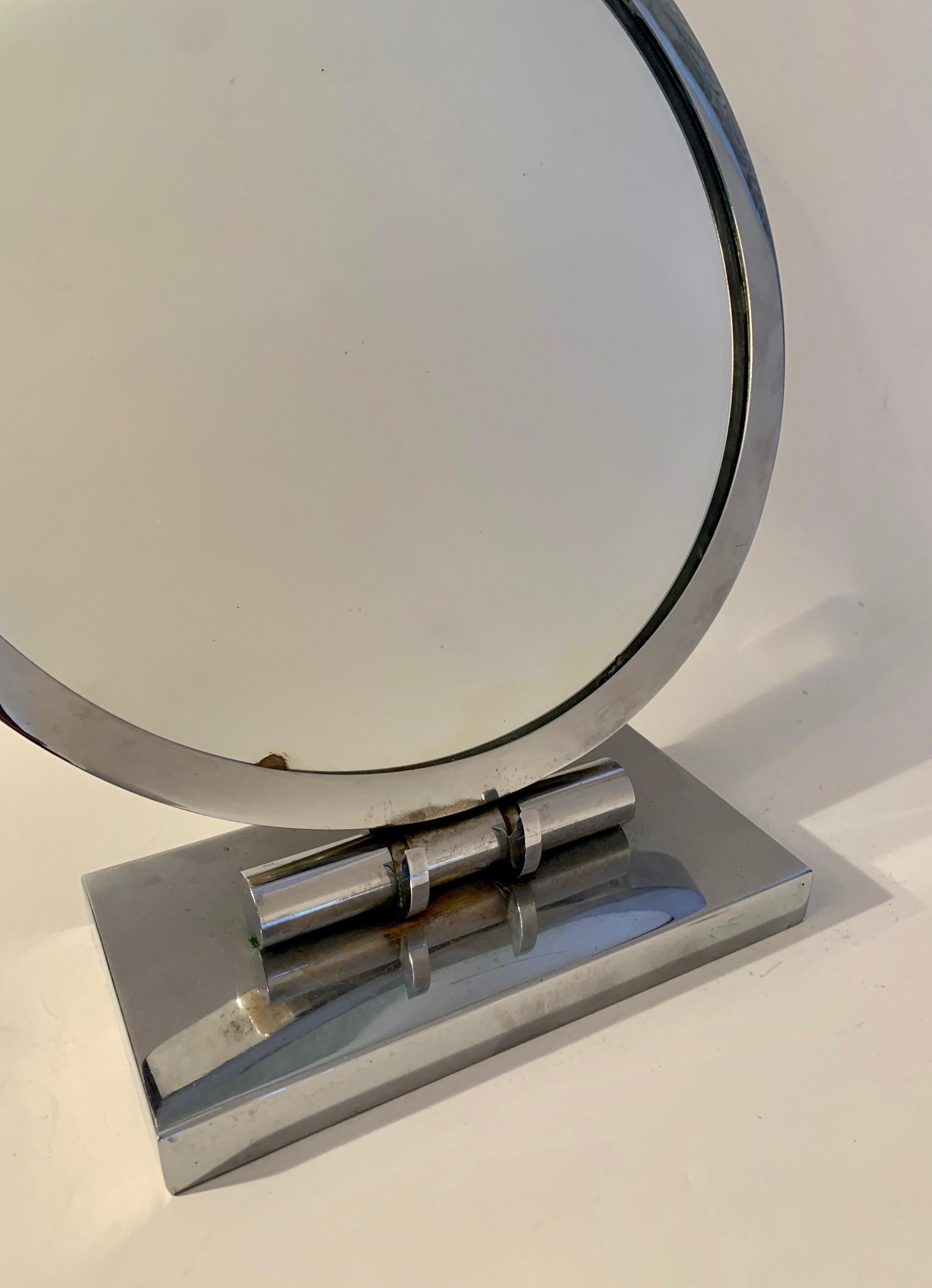 Verstellbarer Waschtisch-Spiegel im Art déco-Stil im Angebot 4