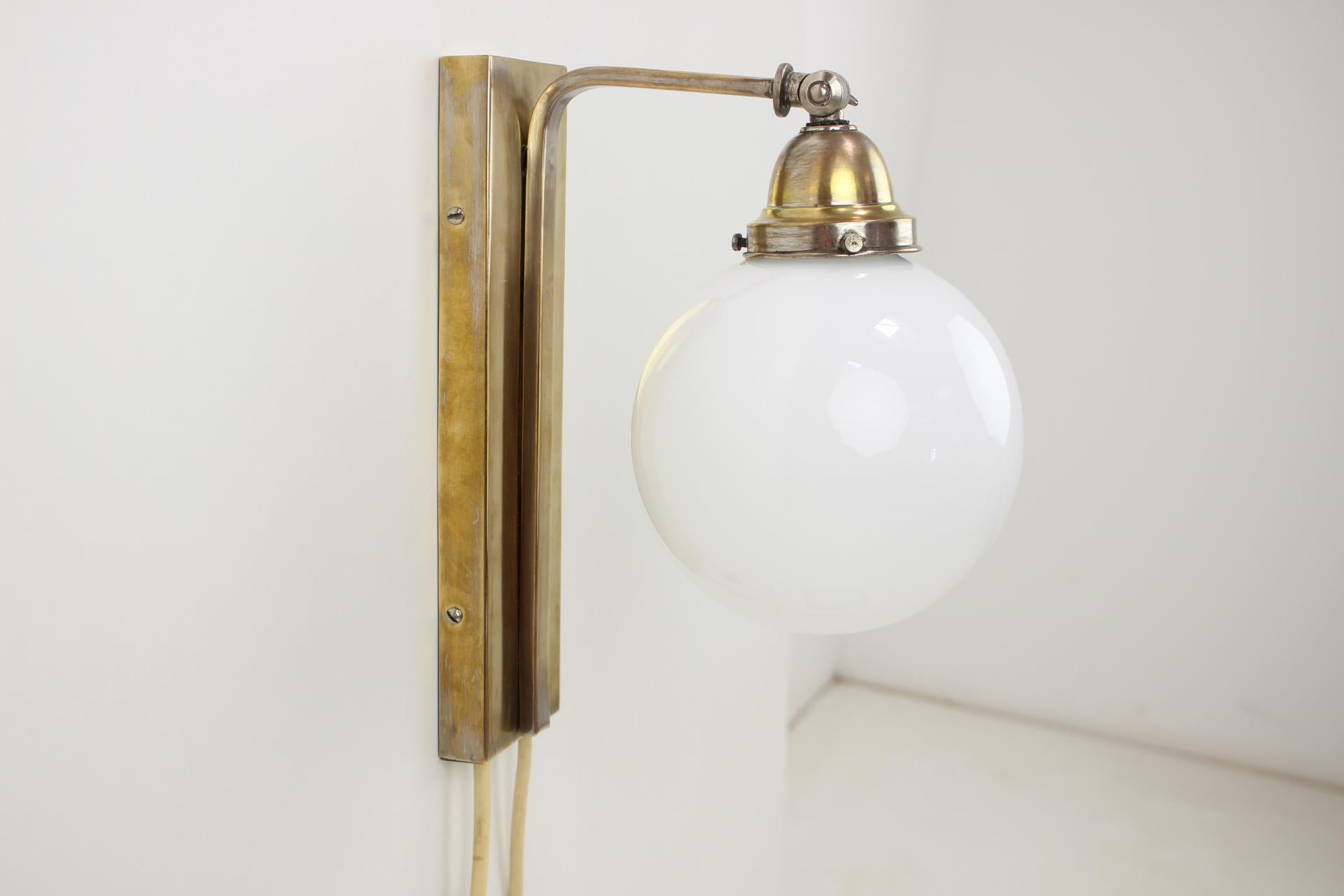 Art Deco Adjustable Wall Lamp, 1930's In Good Condition In Praha, CZ