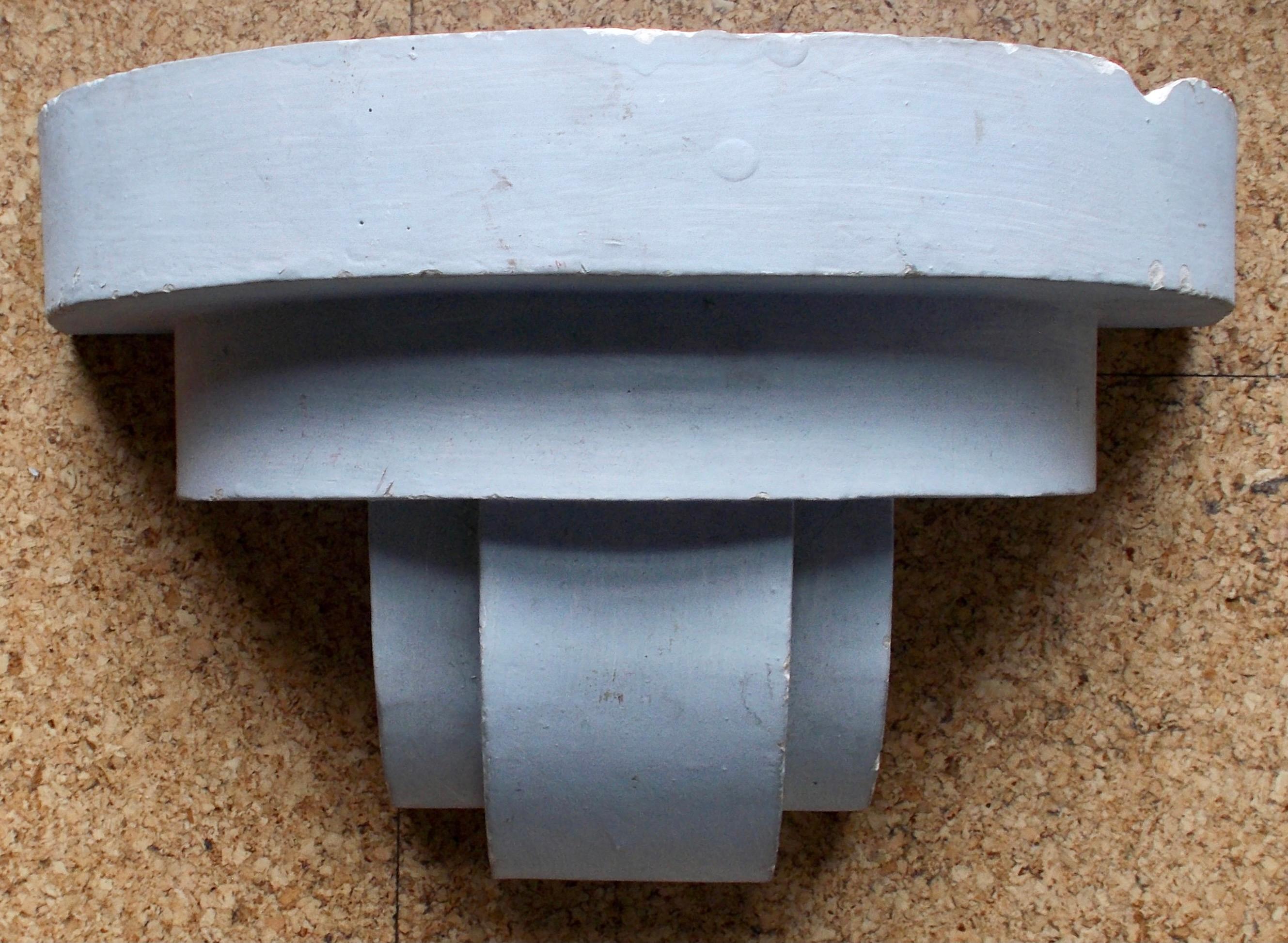 Art Deco Adnet Style Geometric Plaster Wall Sconces 3
