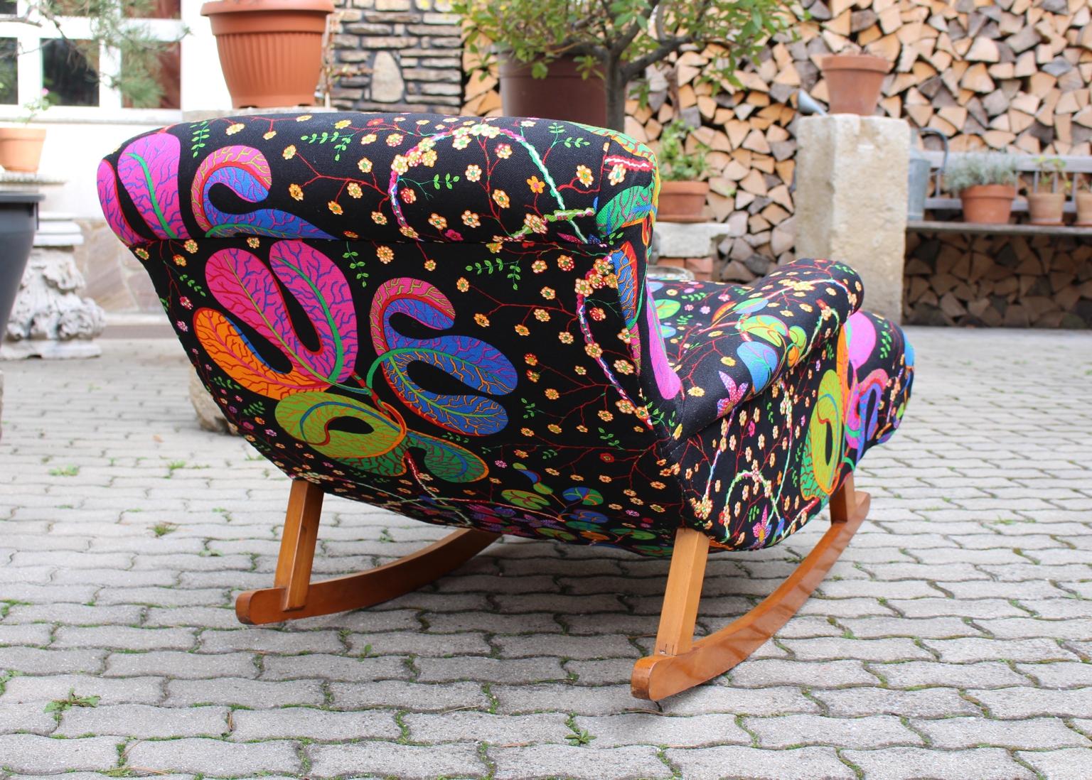 Josef Frank Adolf Loos Multicolored Wood Art Deco Era Vintage Rocking ...