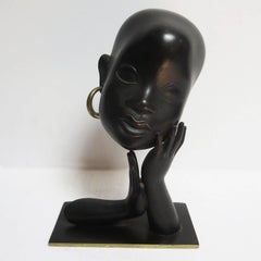 Art Deco African Head Sculpture by Karl Hagenauer