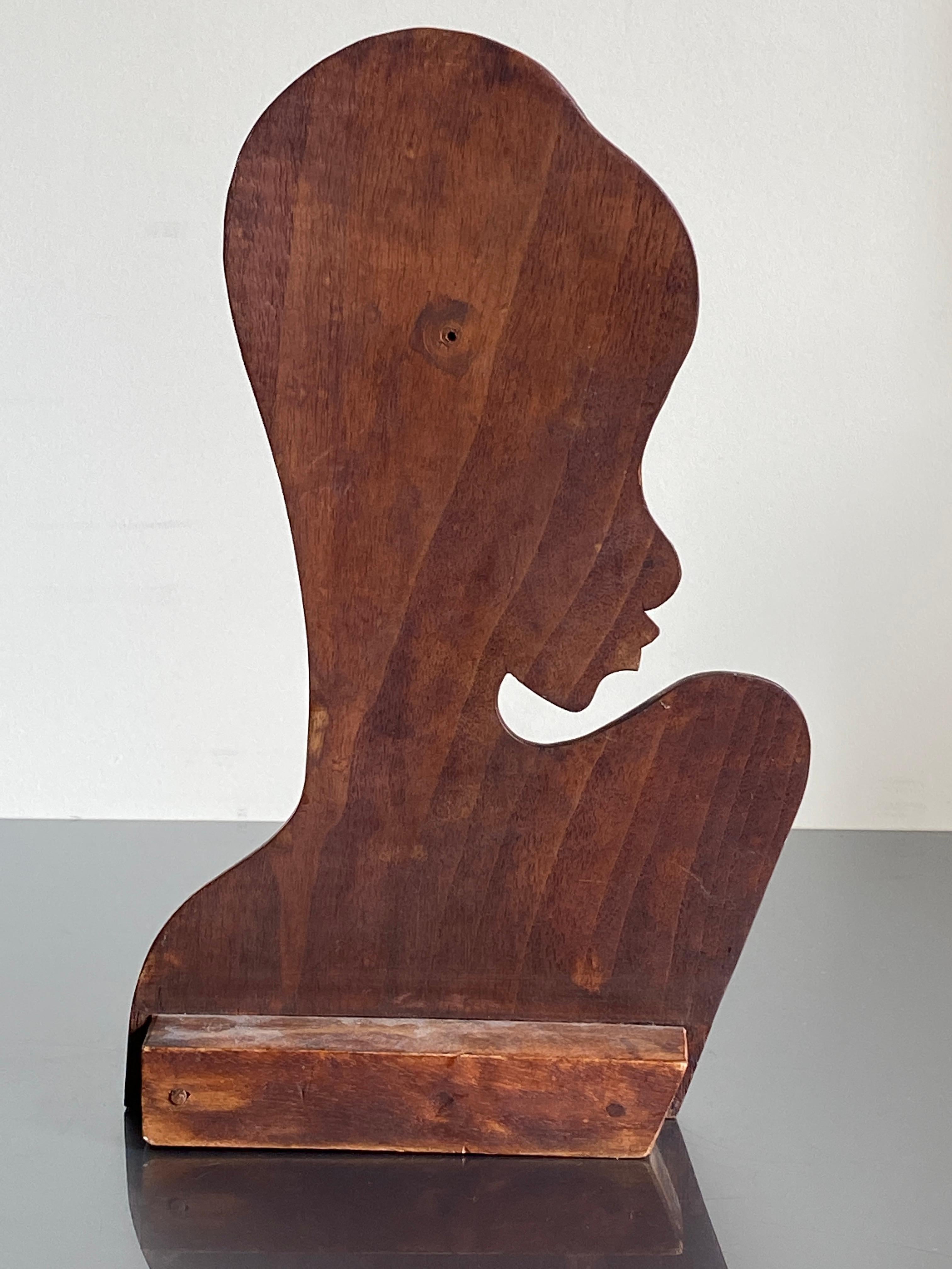 Art Deco African Sculptural Bust in the style of Karl Hagenauer For Sale 4
