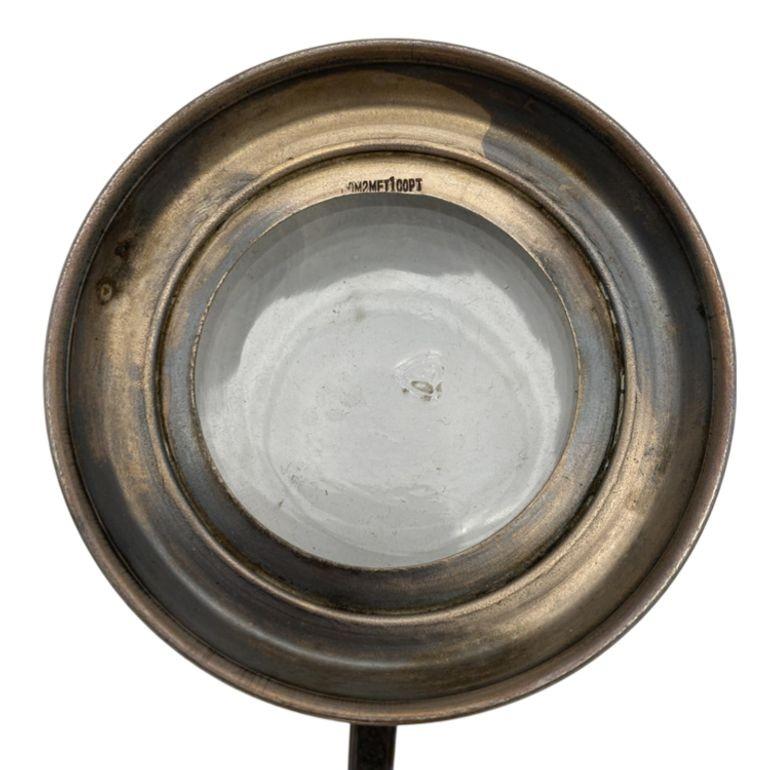 Tasse à bière Art déco « Age of Progress » en métal argenté et verre en vente 1