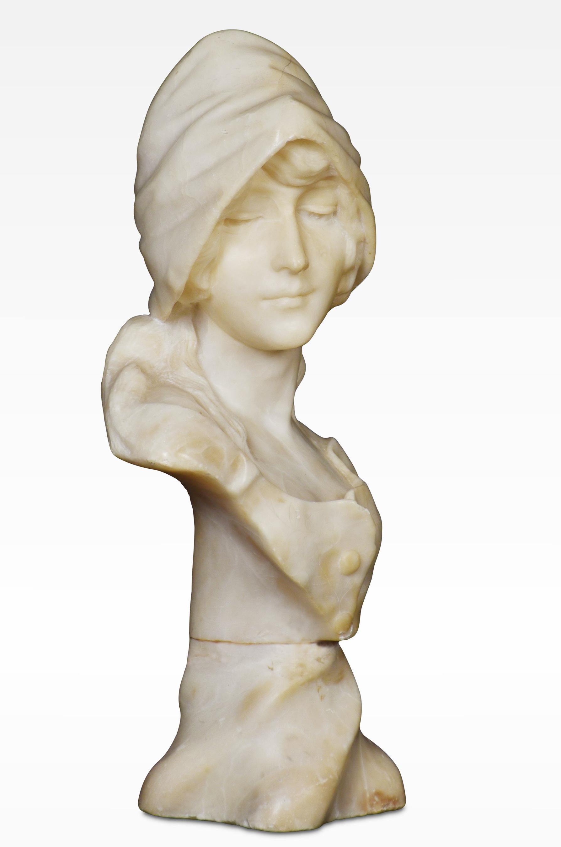 British Art Deco Alabaster Bust