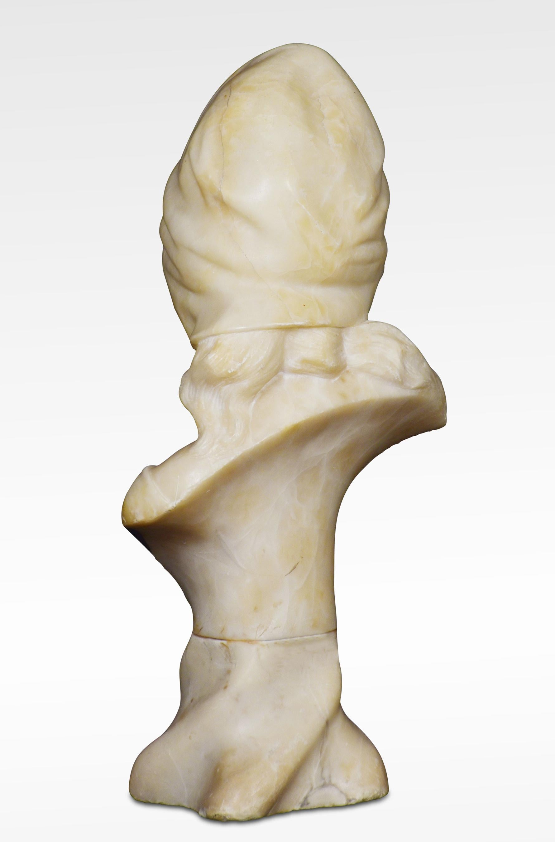 20th Century Art Deco Alabaster Bust