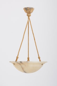 Art Deco Alabaster Hanging Light