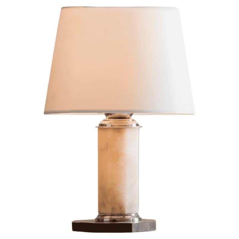 Art Deco Alabaster Lamp, 1930s For Sale