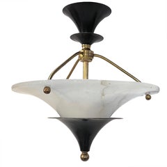 Art Deco Alabaster Light Fixture
