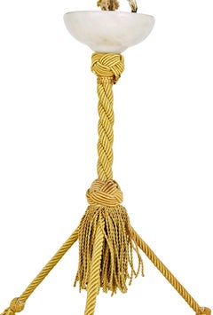 Art deco alabaster pendant light