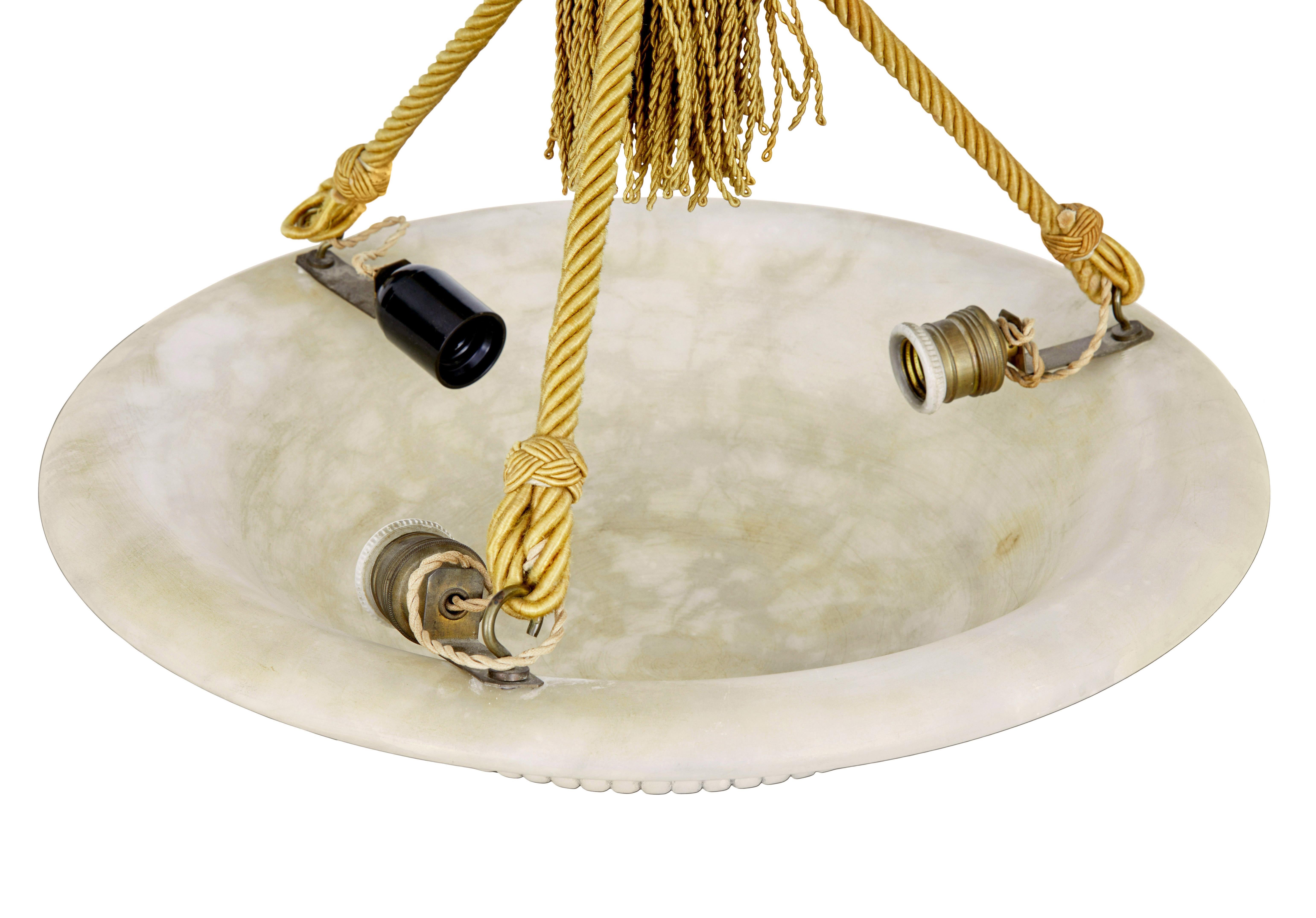 Art Deco Art deco alabaster pendant light