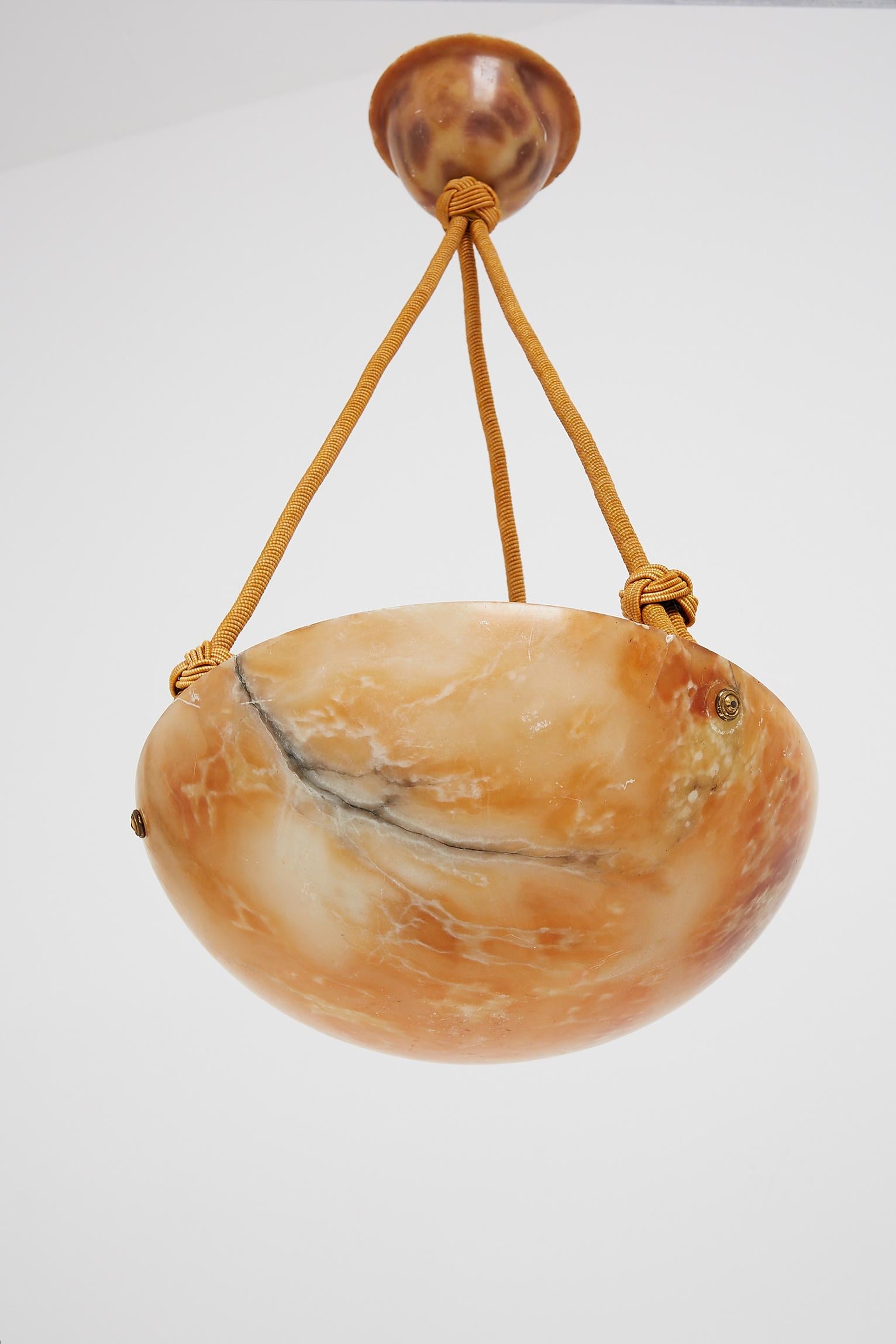 20th Century Art Deco Alabaster Pendant Light