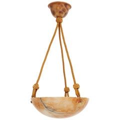 Art Deco Alabaster Pendant Light