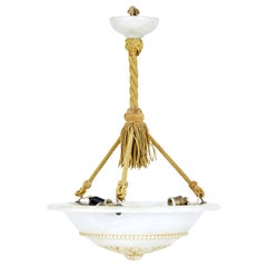 Art Deco Alabaster Pendant Light