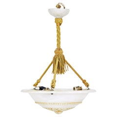 Lampe à suspension Art Déco albâtre