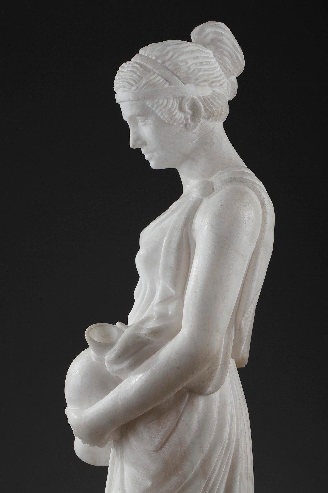 Scultura in alabastro Art Deco La donna samaritana in vendita 5