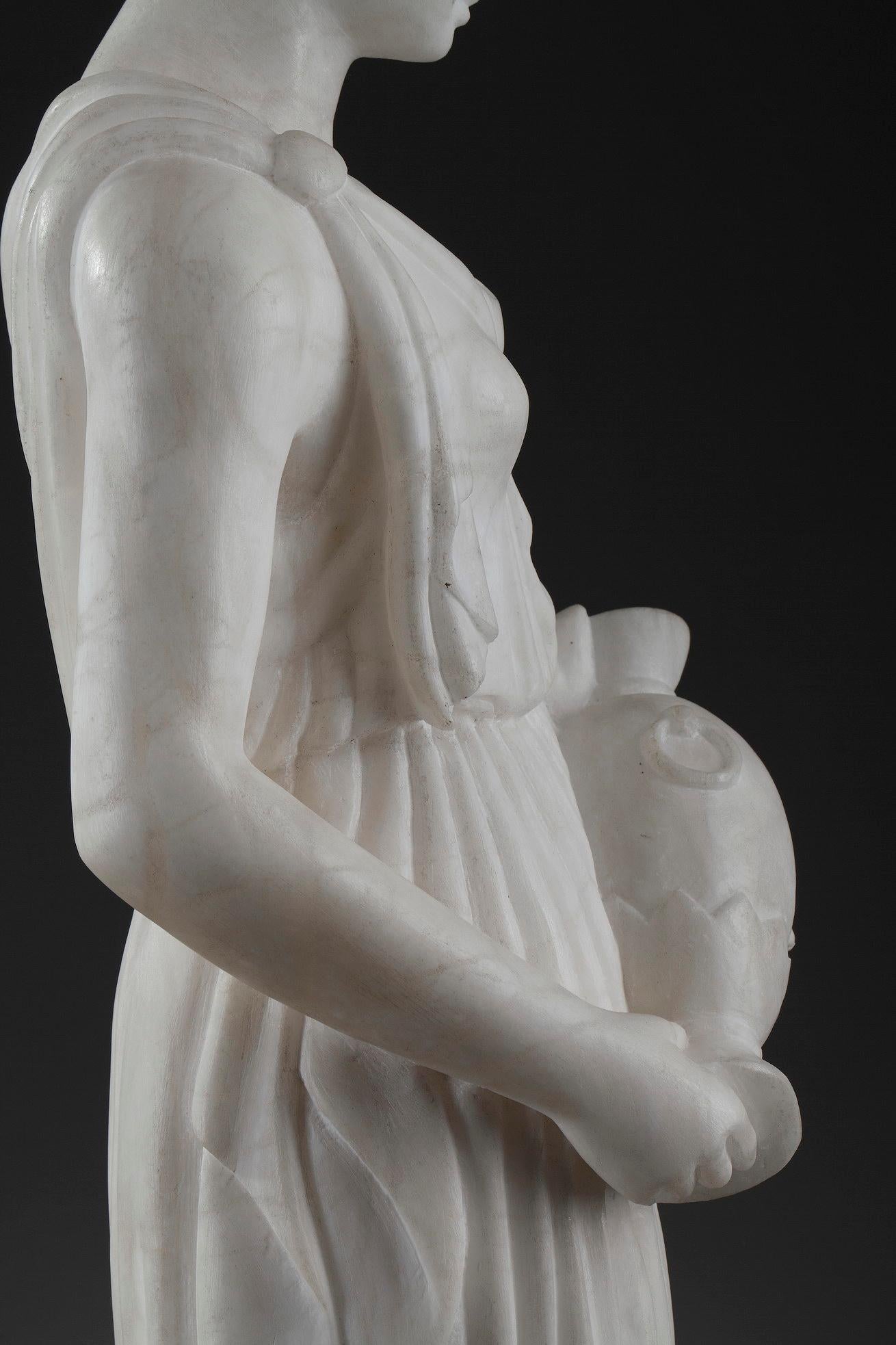 Scultura in alabastro Art Deco La donna samaritana in vendita 7