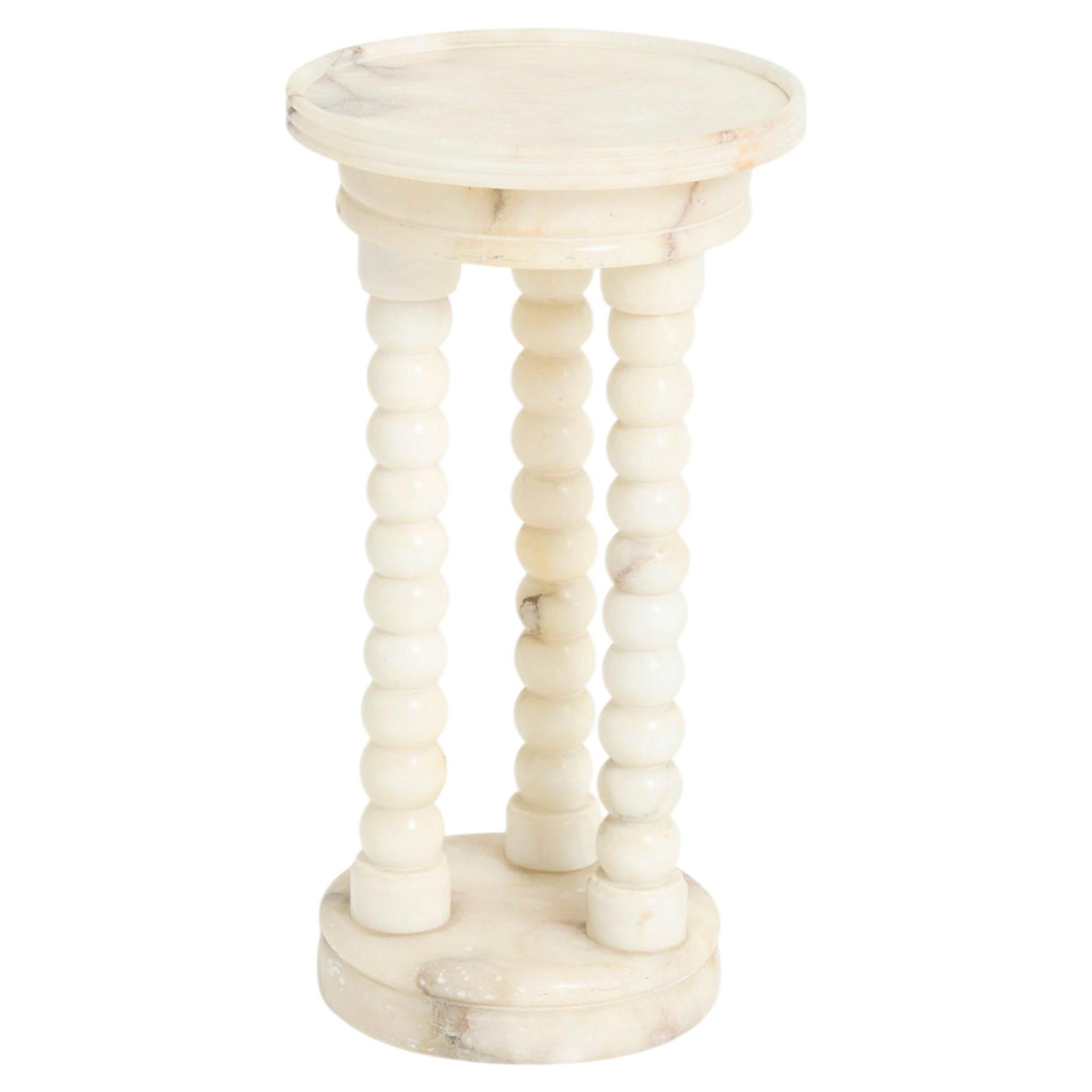 Art Deco Alabaster Side Table For Sale