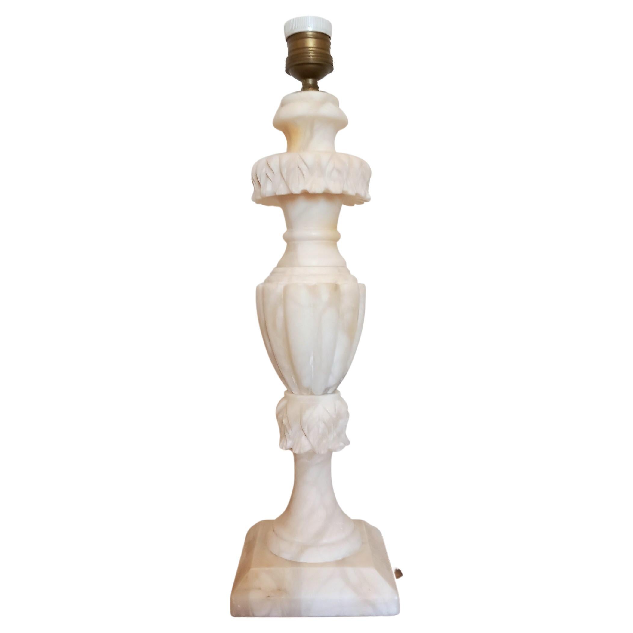 white alabaster table lamp
Beautiful large white alabaster lamp, (there is another smaller one the same)
This beautiful and spectacular as well as solid natural alabaster lamp, or Statuario marble, (I couldn't tell the difference)
  It is in perfect