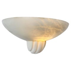 Art Deco Alabaster Wall Sconces, Set of 3