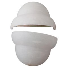Wall Sconces Naural Alabaster Art Deco Style White 