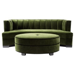 Ottomane im Art déco-Stil von Alessandra, handgefertigt von JAMES von Jimmy DeLaurentis