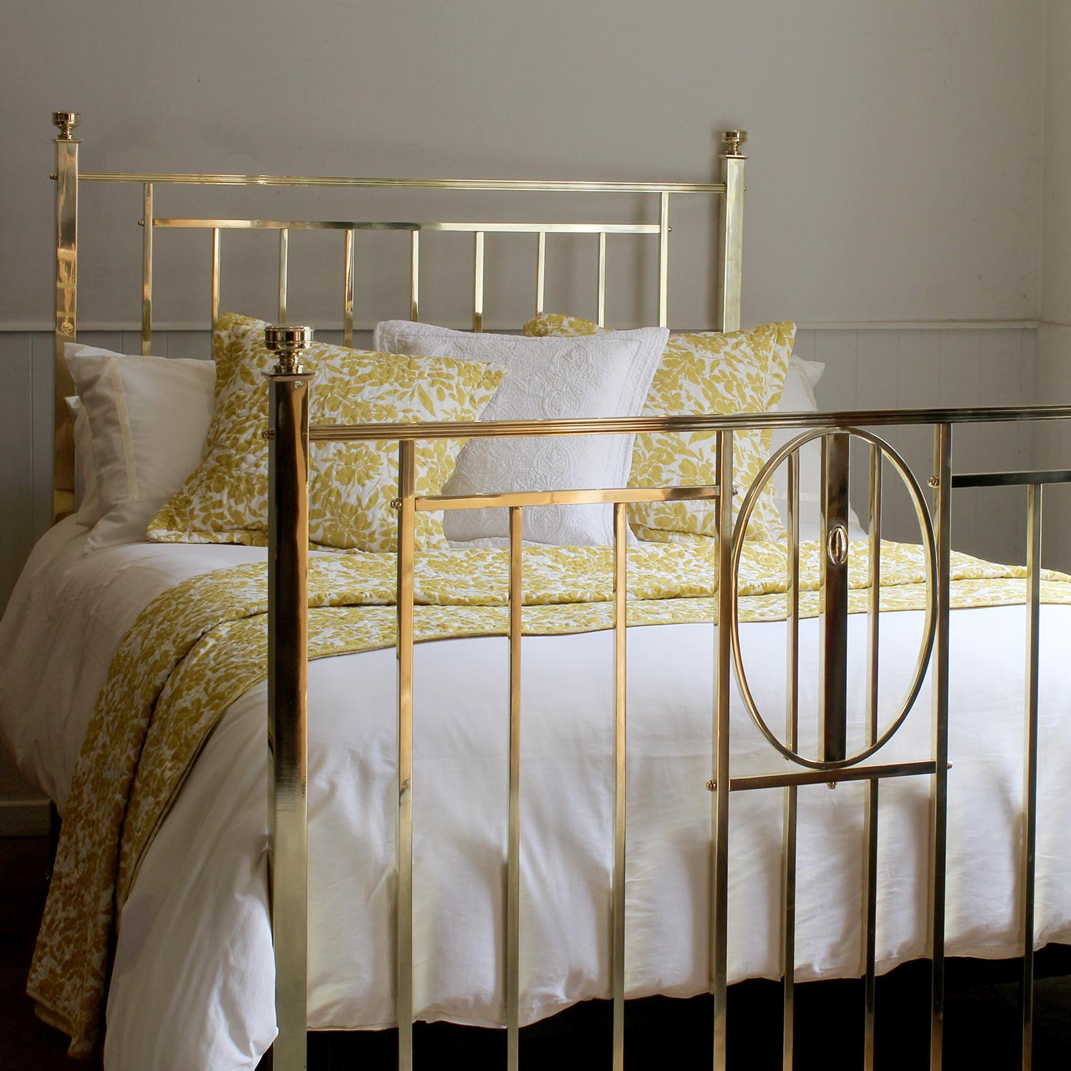 Late Victorian Art Deco All Brass Antique Bed MD156