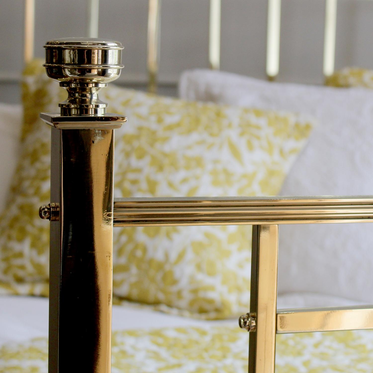 Polished Art Deco All Brass Antique Bed MD156