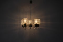 Mid-Century All Glass Chandelier by Kamenicky Senov, 1960's, Czechoslovakia