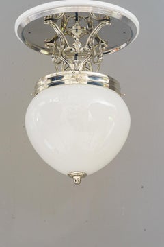 Art Deco Alpaka  ceileing lampe wien um 1920er
