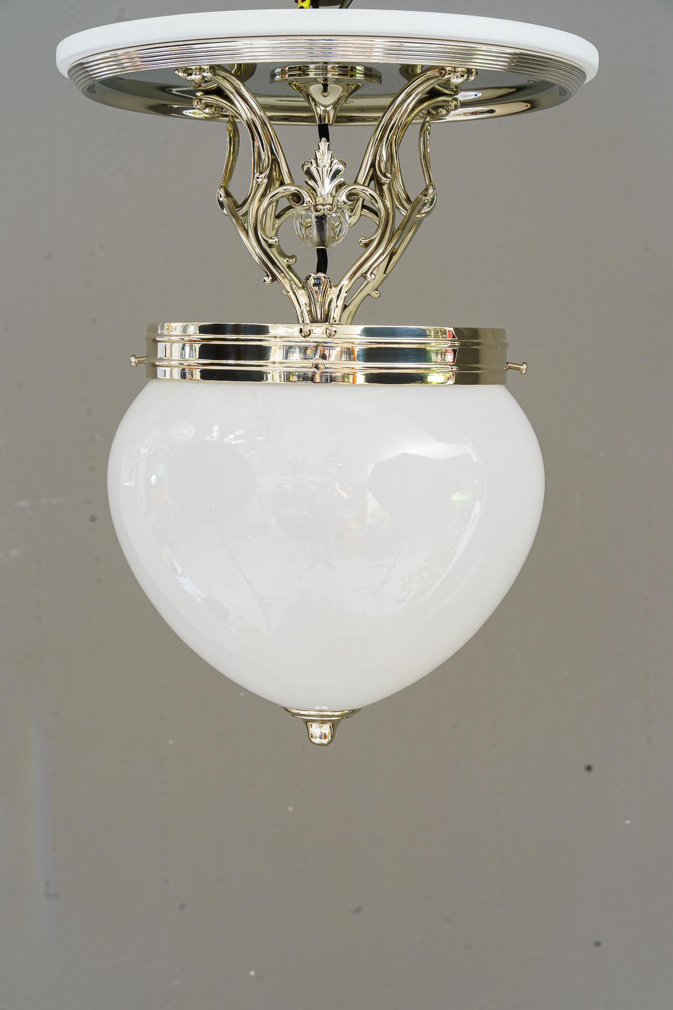 Début du 20ème siècle Alpaca Art Déco  Lampe de plafond viennoise des années 1920 en vente