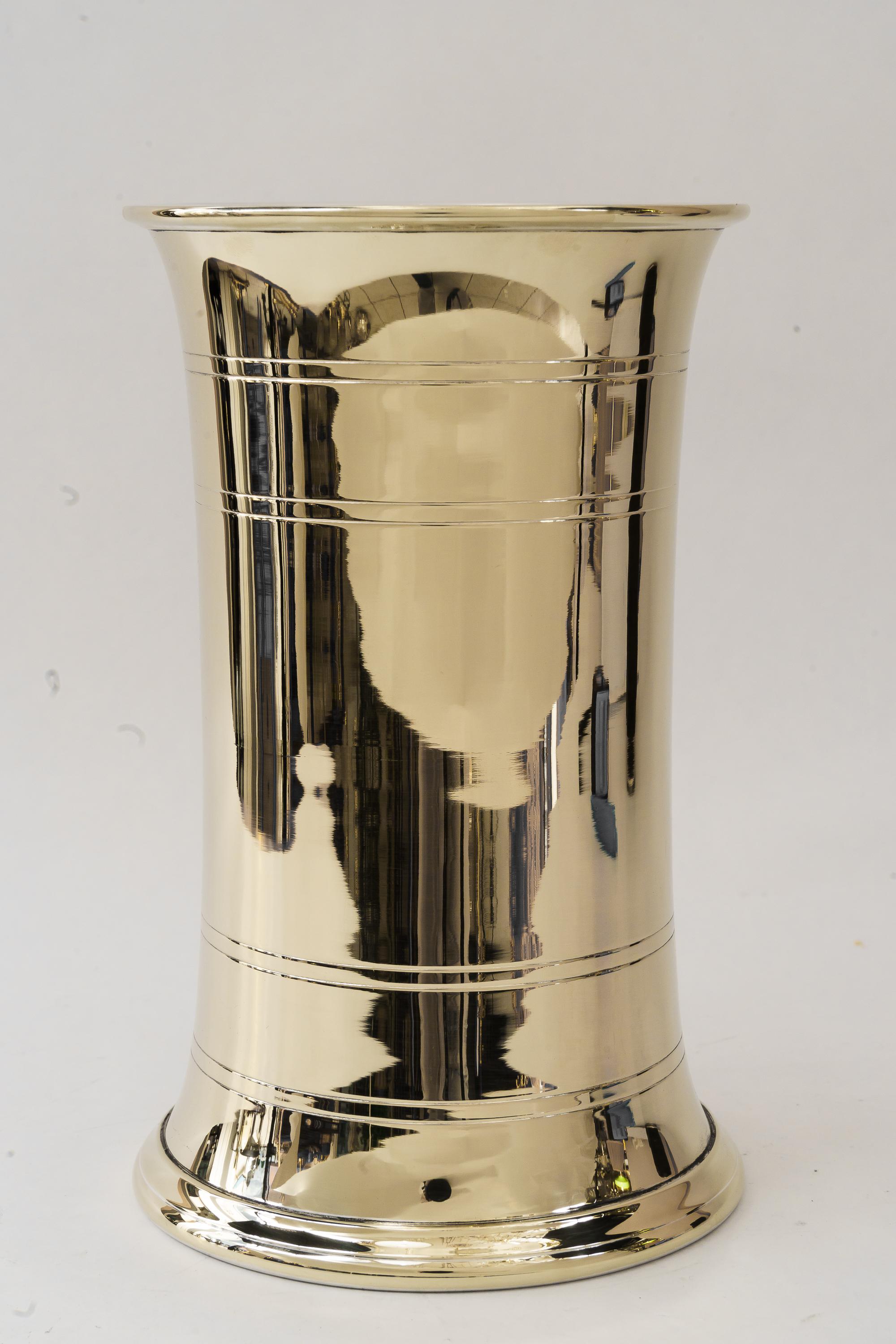 Art Deco alpaca Champagne Bucket vienna around 1920s In Good Condition In Wien, AT