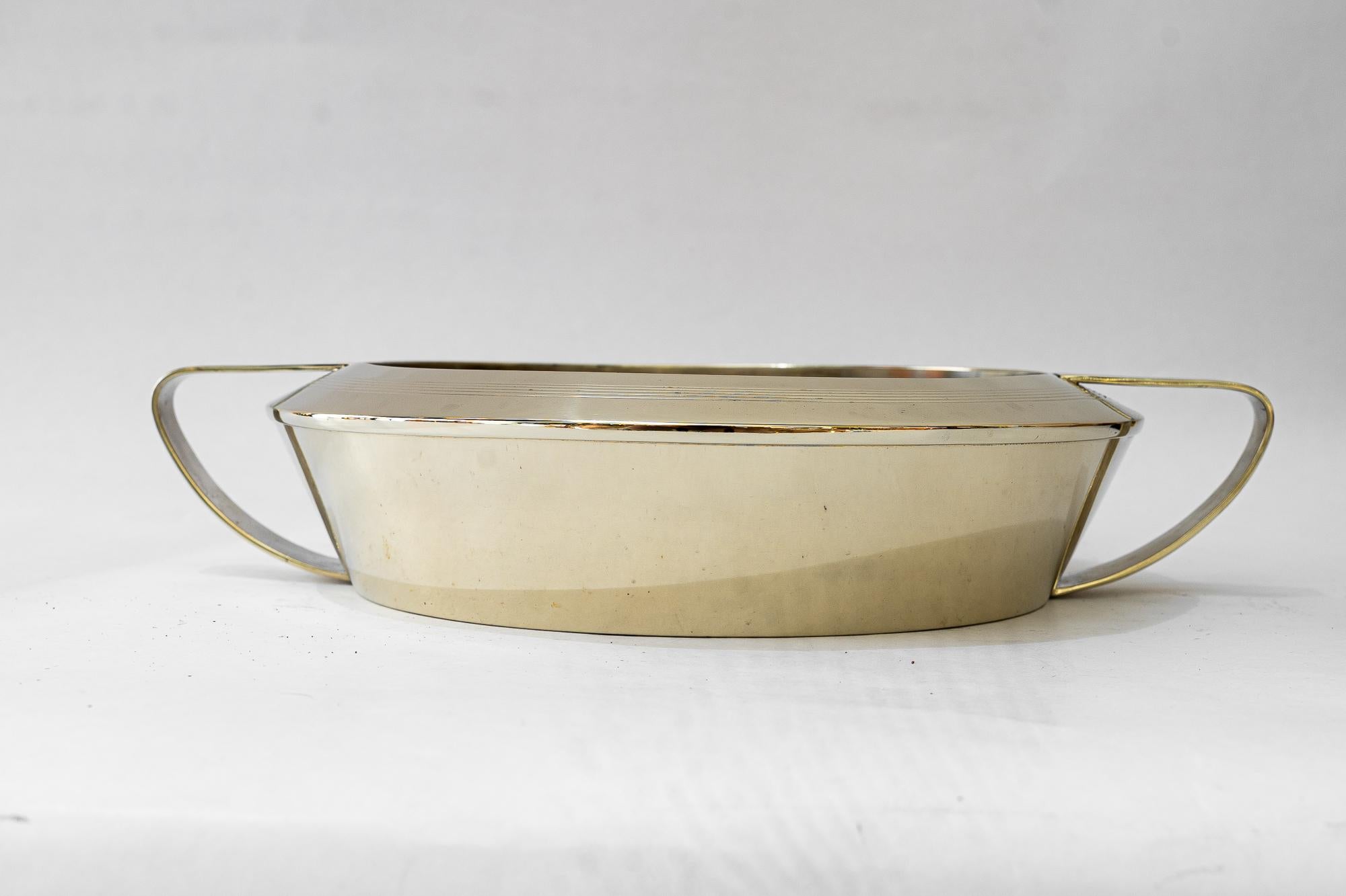 Art Deco Alpaka Servierschale Wien um 1920 (Österreichisch) im Angebot