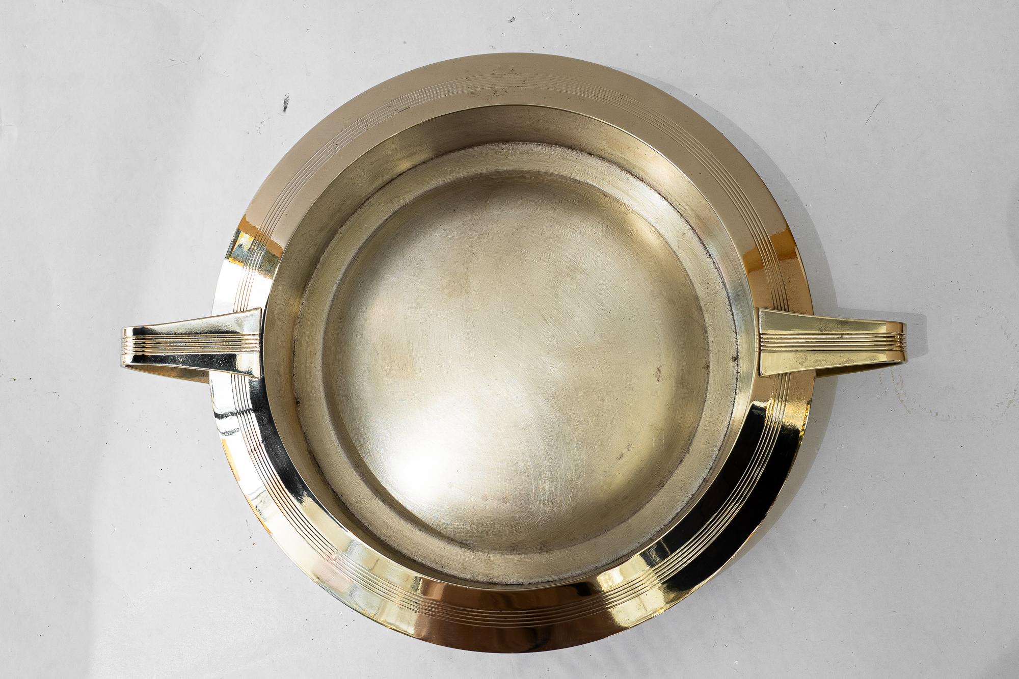 Art Deco Alpaka Servierschale Wien um 1920 (Frühes 20. Jahrhundert) im Angebot