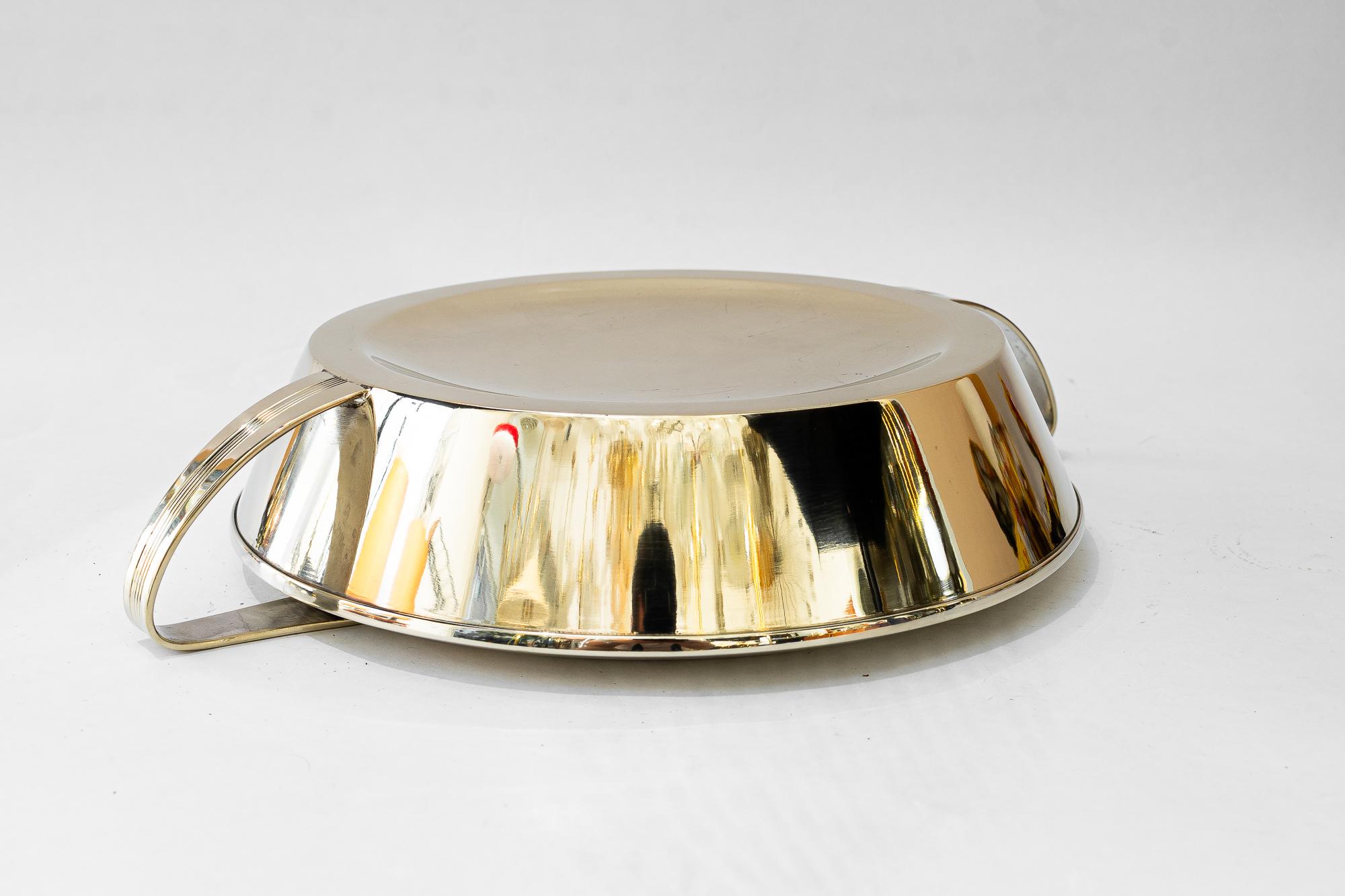 Art Deco Alpaka Servierschale Wien um 1920 im Angebot 1