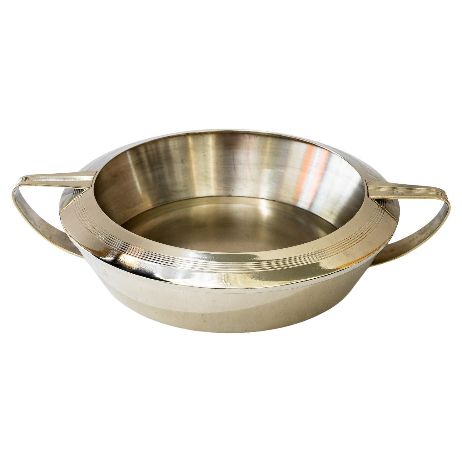 Art Deco Alpaka Servierschale Wien um 1920 im Angebot