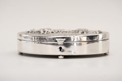 Silberner Art-Déco-Schmuckkästchen aus Alpaka, Wien, um 1950