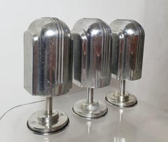 Art Deco Aluminium Wall Scones Italy